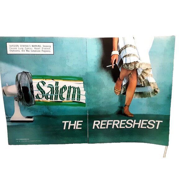 1987 Salem Cigarettes Refreshest Womans Legs Original Print Ad Vintage 80s - Picture 1 of 1